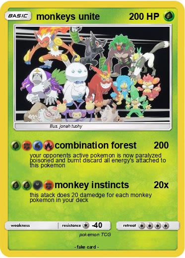 Pokemon monkeys unite