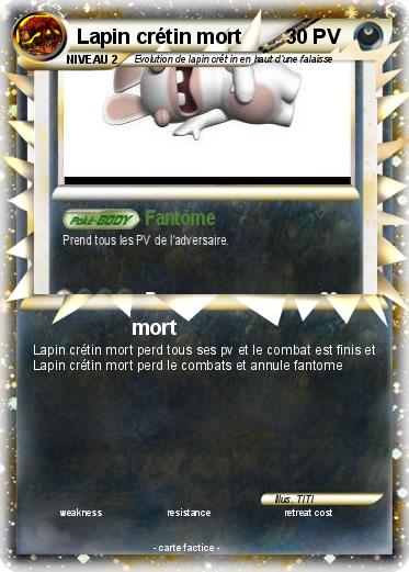 Pokemon Lapin crétin mort
