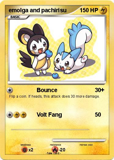 Pokemon emolga and pachirisu