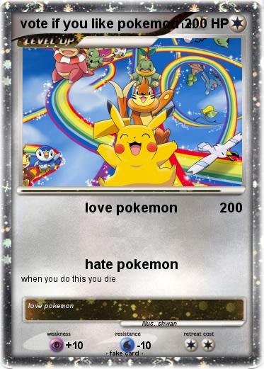Pokemon vote if you like pokemon