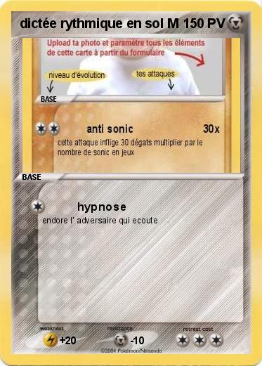 Pokemon dictée rythmique en sol M