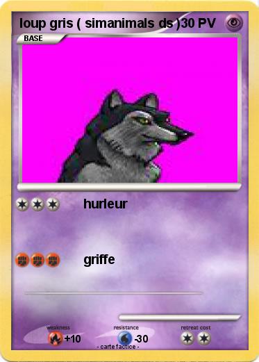 Pokemon loup gris ( simanimals ds )