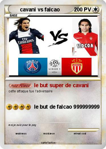 Pokemon cavani vs falcao