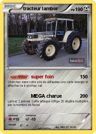 Pokemon tracteur lambor