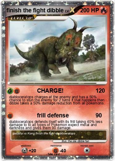 Pokemon finish the fight dibble