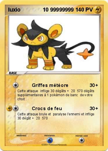 Pokemon luxio               10 99999999