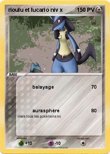 Pokemon rioulu et lucario niv x