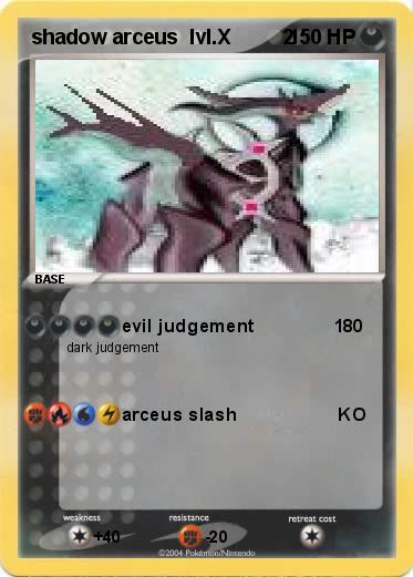 Pokemon shadow arceus  lvl.X         2