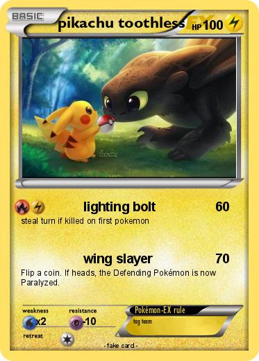 Pokemon pikachu toothless