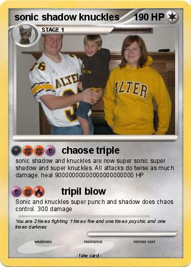 Pokemon sonic shadow knuckles