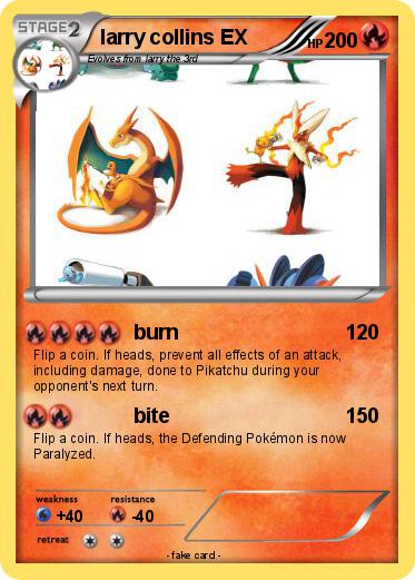 Pokemon larry collins EX