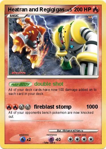 Pokemon Heatran and Regigigas