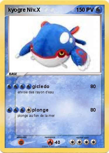 Pokemon kyogre Niv.X