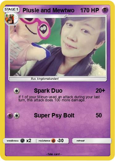 Pokemon Plusle and Mewtwo