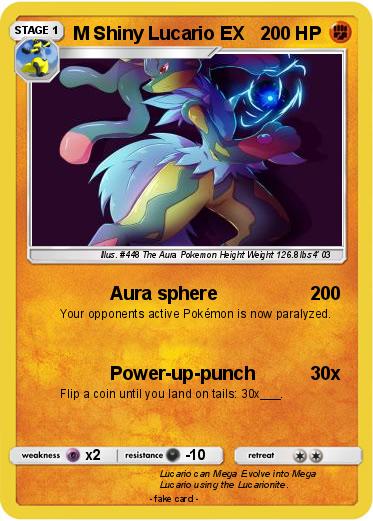 Pokemon M Shiny Lucario EX