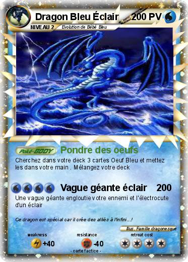 Pokemon Dragon Bleu Éclair