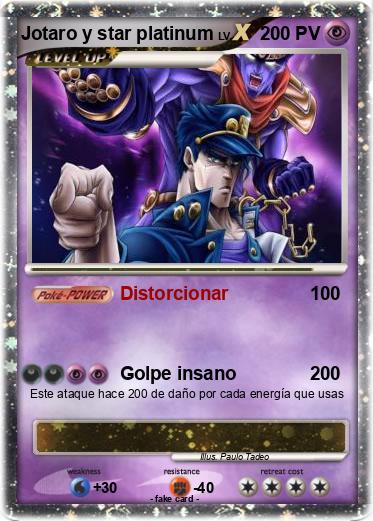 Pokemon Jotaro y star platinum