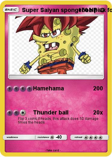 Pokemon Super Saiyan spongebob pink form