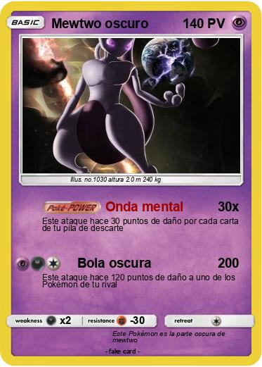 Pokemon Mewtwo oscuro
