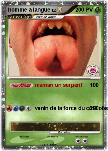 Pokemon homme a langue