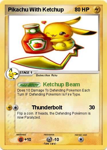Pokemon Pikachu With Ketchup