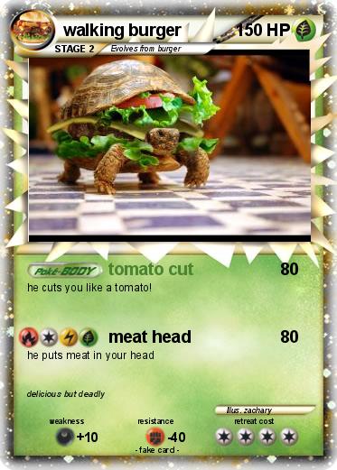 Pokemon walking burger