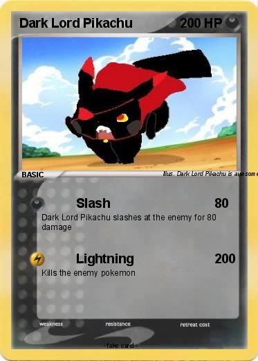 Pokemon Dark Lord Pikachu