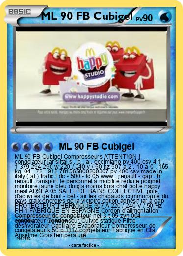 Pokemon ML 90 FB Cubigel