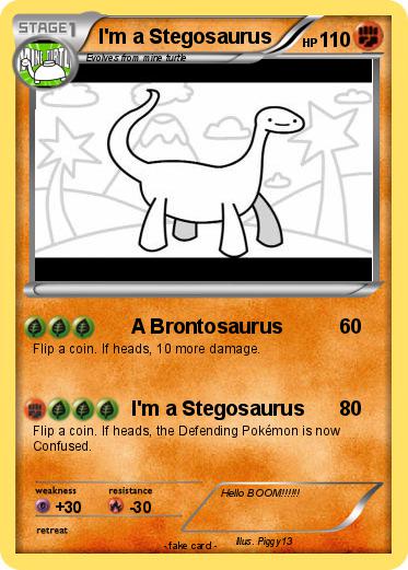 Pokemon I'm a Stegosaurus