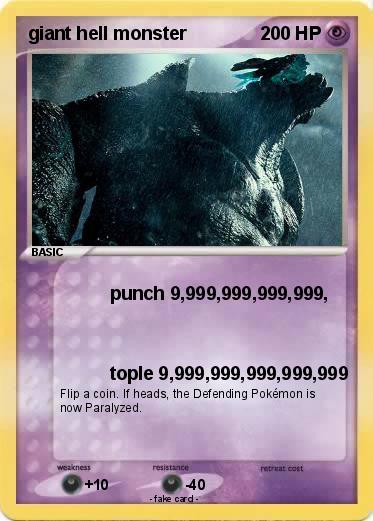 Pokemon giant hell monster