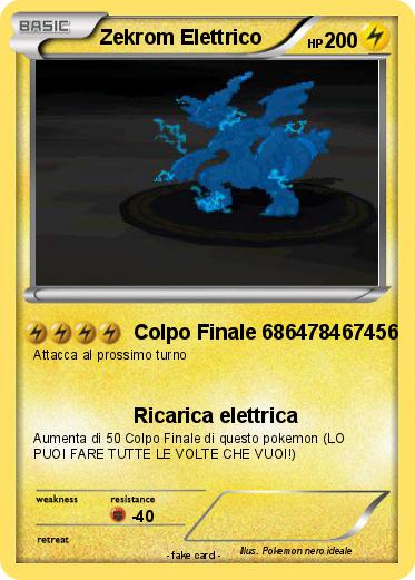 Pokemon Zekrom Elettrico