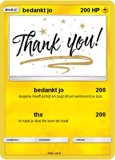 Pokemon bedankt jo