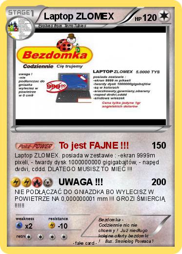 Pokemon Laptop ZLOMEX