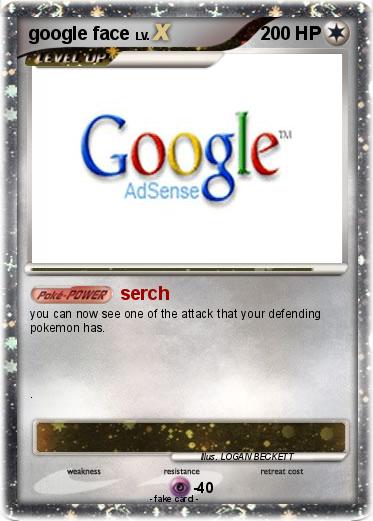 Pokemon google face
