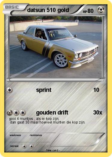 Pokemon datsun 510 gold