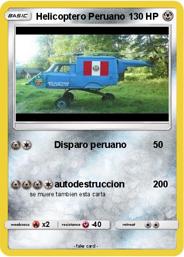 Pokemon Helicoptero Peruano