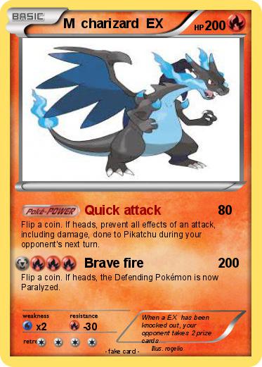 Pokemon M  charizard  EX