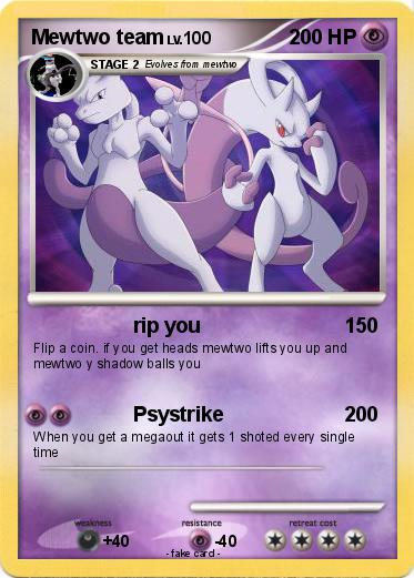 Pokemon Mewtwo team