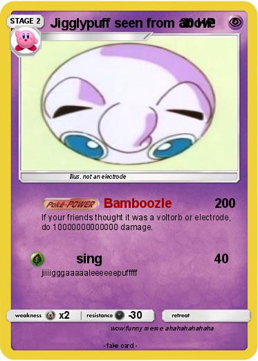 Pokemon Jigglypuff seen from above