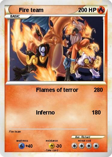 Pokemon Fire team