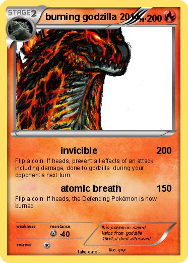 Pokemon burning godzilla 2014