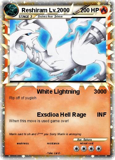 Pokemon Reshiram Lv.2000