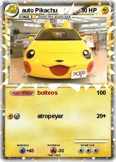 Pokemon auto Pikachu