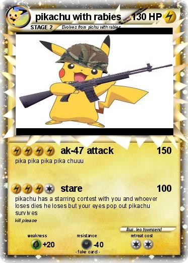 Pokemon pikachu with rabies
