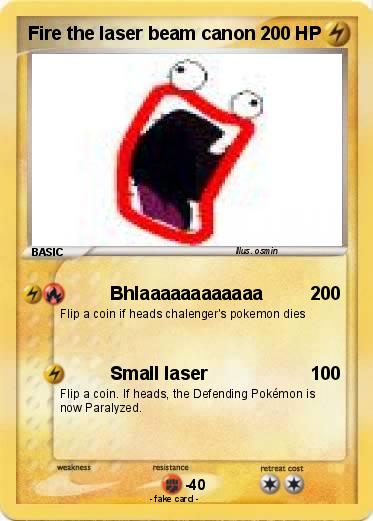 Pokemon Fire the laser beam canon