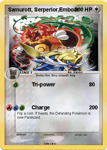 Pokemon Samurott, Serperior,Emboar