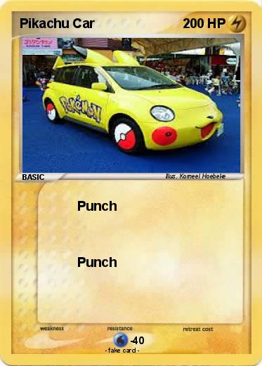 Pokemon Pikachu Car