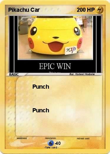 Pokemon Pikachu Car