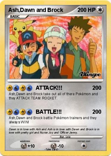 Pokemon Ash,Dawn and Brock