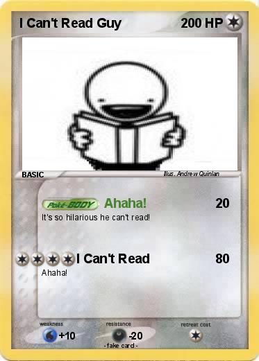 Pokemon I Can't Read Guy